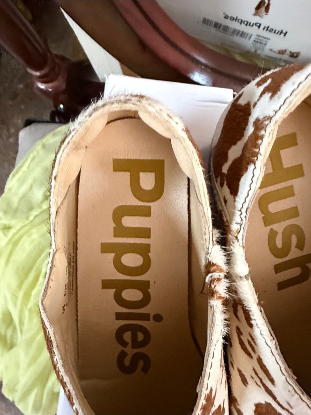 Hush Puppies Brown & White Cowhide Slip-On Mules - Picture 2 of 7